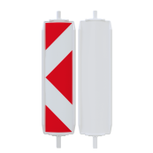 Plastic traffic panel type 40 | film RA1/A, arrowed | on one side indicating left